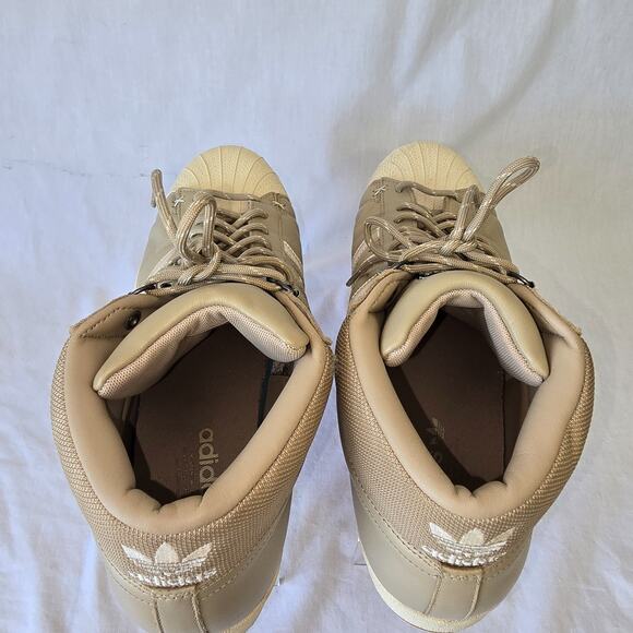 Adidas Pro Model BT Lace Up Mid-Top Superstar Sneakers Men\'s Size 14 Tan B39509 main image 8
